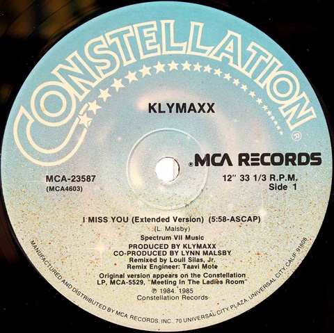 Klymaxx / I Miss You (US 12`Special Long Version) 84 - Vinyl DJ AKI