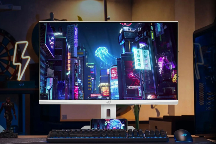 ASUS、エントリー系の新デザインでホワイト一色の27インチ IPSパネル