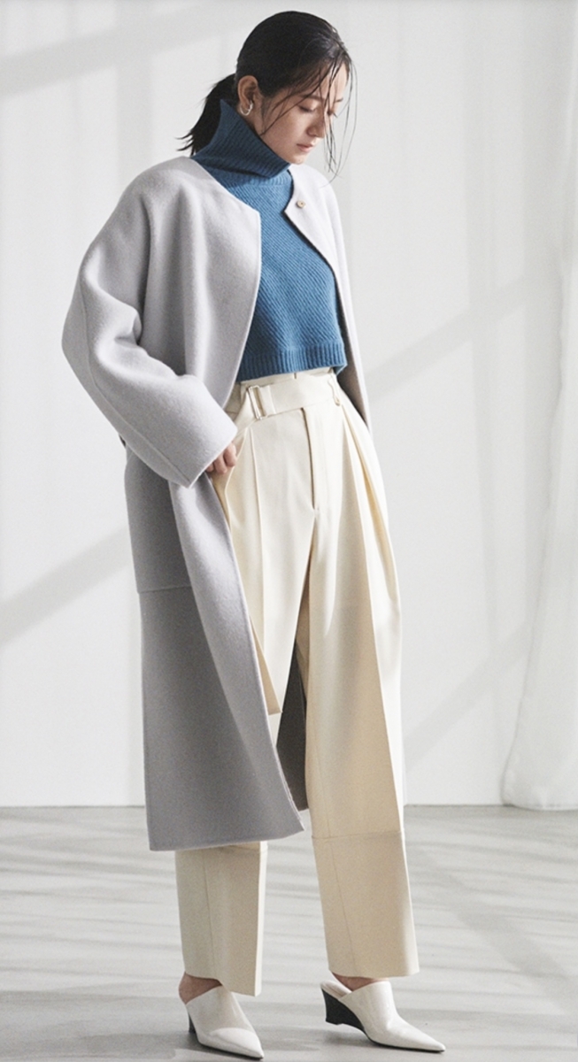 新作！ウールカシミアバイカラーリバーコート | FRAY I.D | ショップ