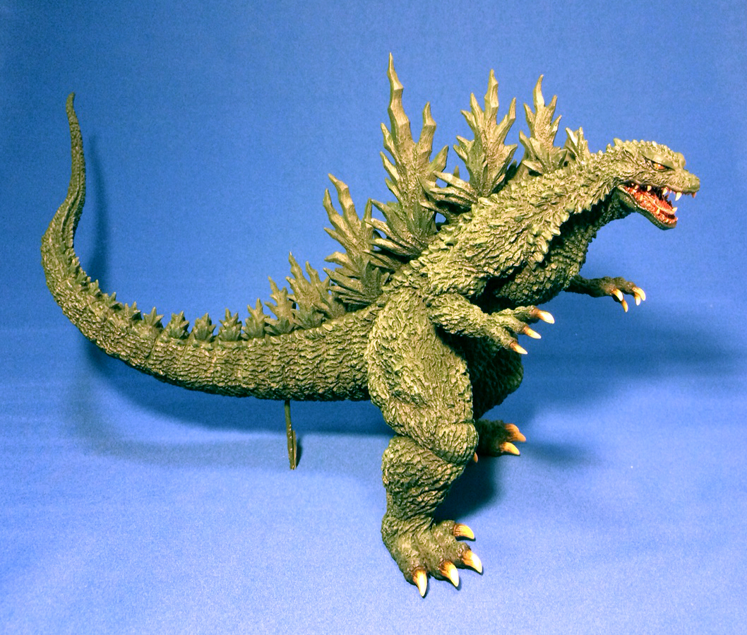 酒井ゆうじ造型工房 20cm ゴジラ 2000ミレニアム』のドライブラシ