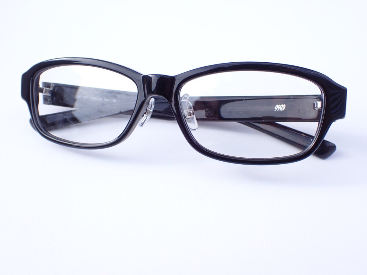 スクウェアセルメガネフレームが登場｜999.9(フォーナインズ) NP-411