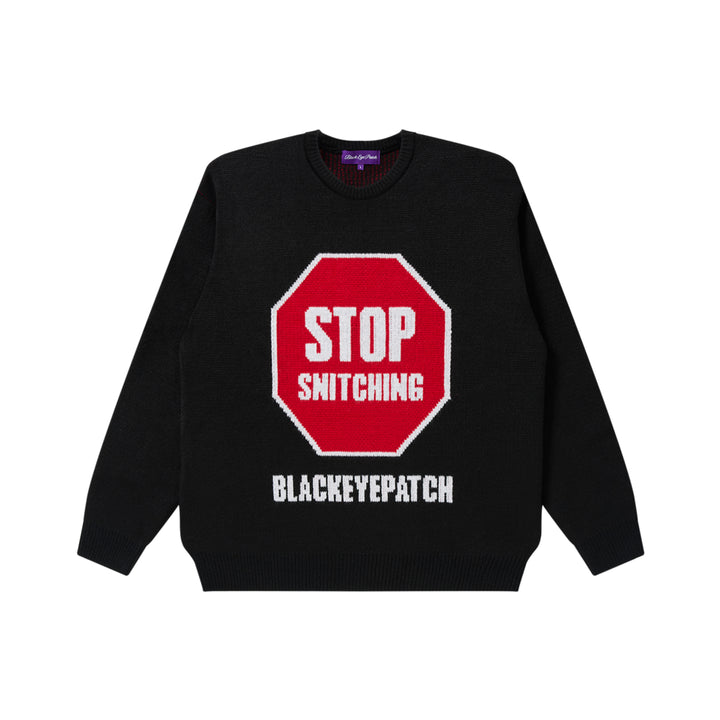 RHINESTONED OG LABEL CREW SWEAT BLACK – BlackEyePatch
