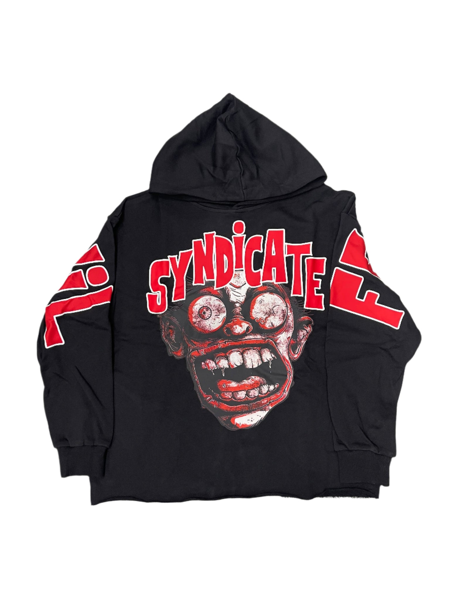 SYNDICATE FEAR NO EVIL CROPPED PULLOVER HOODIE – BLUE CITY NYC