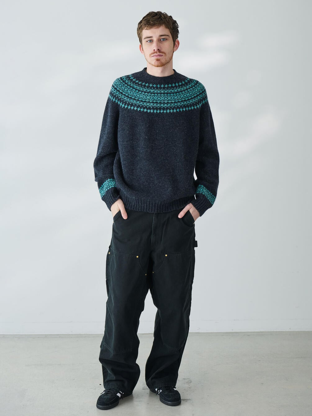 MORRIS & SONS | ジーロンラム ノルディックセーター MEN