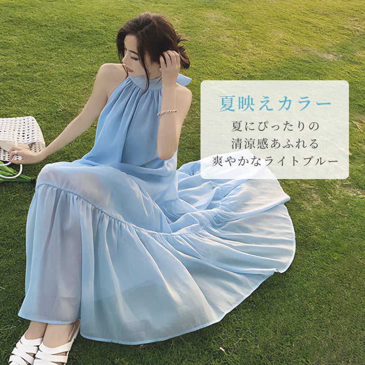 op5】ホルターネックティアードワンピース – ドレスショップ通販 DRESS