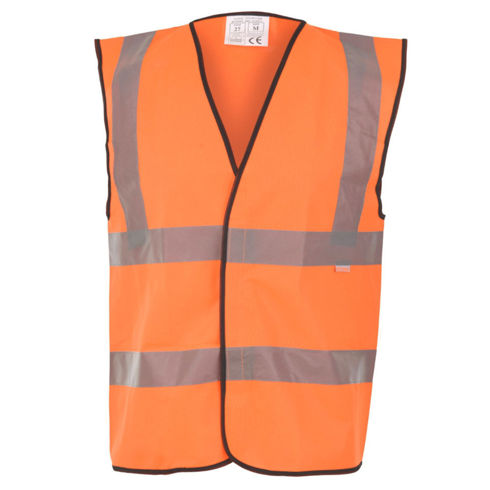 Orange Hi Vis Vest - Brook Hivis - Low Price - Fast UK Delivery