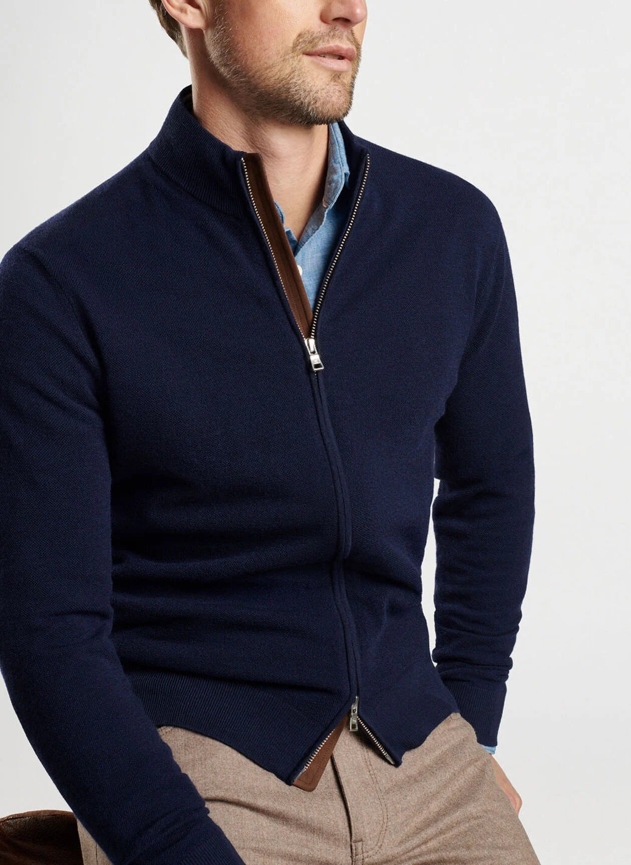 PETER MILLAR SLD FULLZIP CARDIGAN – Bratteli Family Stores