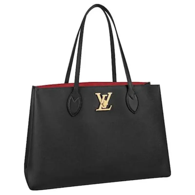 ルイヴィトン ロックミー ショッパー トートバッグ レザー ノワール