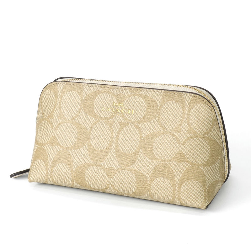 Brandol / COACH コーチ ポーチ シグネチャー コスメポーチ ライト