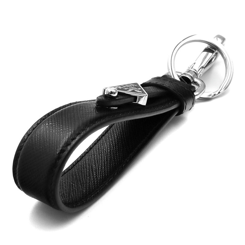 Brandol / PRADA プラダ キーリング レザー ストラップ 三角ロゴ