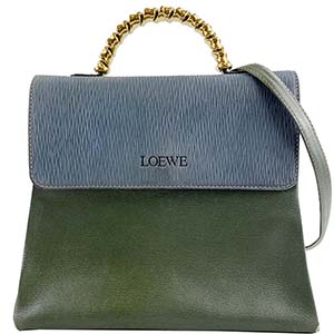LOEWE(ロエベ) ショルダーバッグ ベラスケス ブルーグリーン×グリーン
