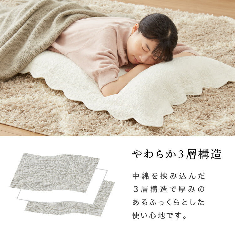 長座布団カバー ロング 洗える 綿100% 113×63cm シンプル カバー