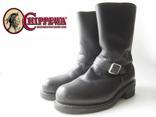 Chippewaチペワ スチールトゥ エンジニアブーツ[大きめ26]D117 - 札幌