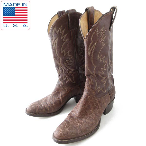 Justin ジャスティン ウエスタンブーツ リザード ブラウン11D 29