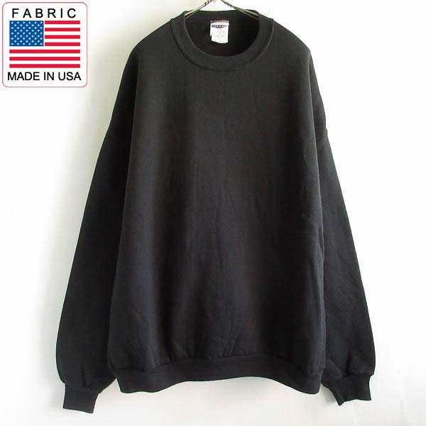 新品 90s JERZEES 無地 ソリッド スウェット 黒 3X ブラック ブランク
