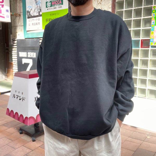 新品 90s JERZEES 無地 ソリッド スウェット 黒 3X ブラック ブランク