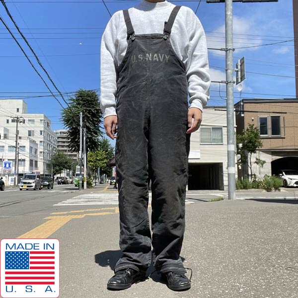 40s USA製 実物 米軍 US NAVY N-1 フック金具 オーバーオール ネイビー