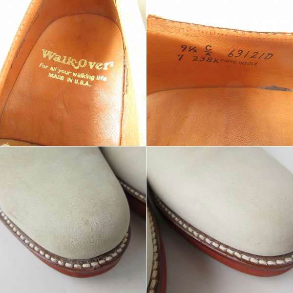 美品 80s-90s USA製 ウォークオーバー ホワイトバックス シューズ 幅狭