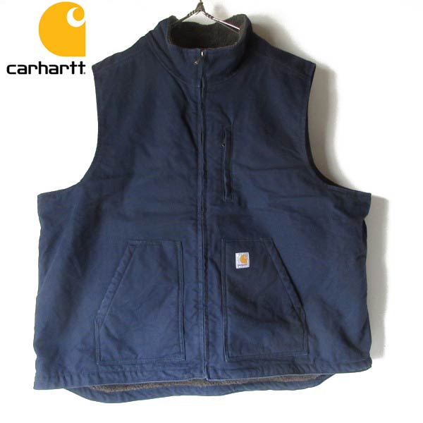 Carhartt 裏ボア ベスト | ダック 3XL ネイビー - 札幌 ビンテージ