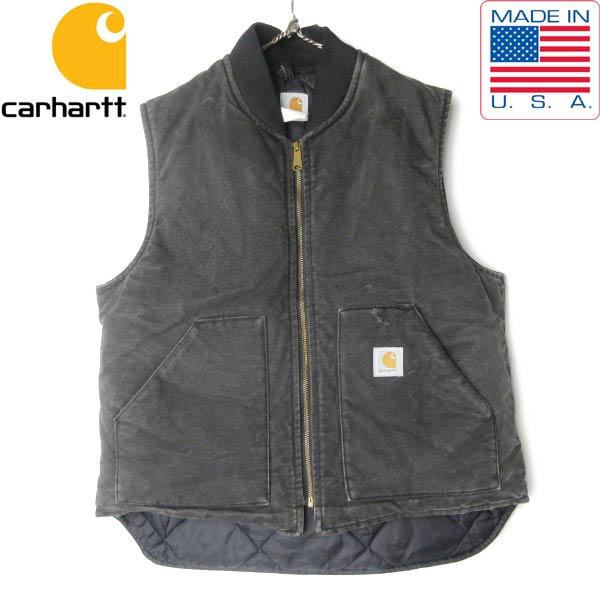90s USA製 カーハート V01 ベスト | ブラック - 札幌 ビンテージ 古着