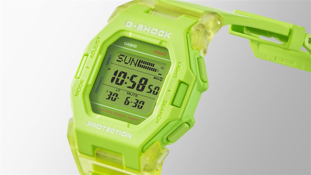 G-Shock Classic Neon Green Resin Digital Watch with Step Tracker