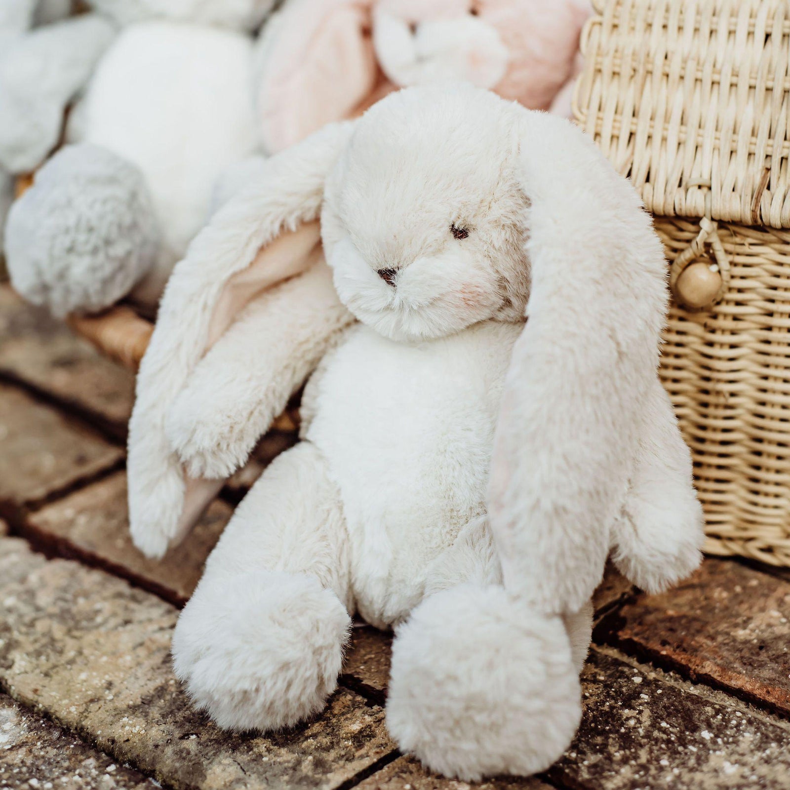 Wee Nibble 8” Bunny | Stuffed Animal | Cream Bunny Plush - Bunnies