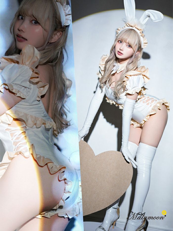 5点セット】Malymoon マリーンムーン フレンチメイドバニー ホワイト