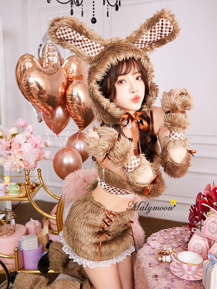 9点セット】Malymoon マリームーン テディバニーギンガムファー