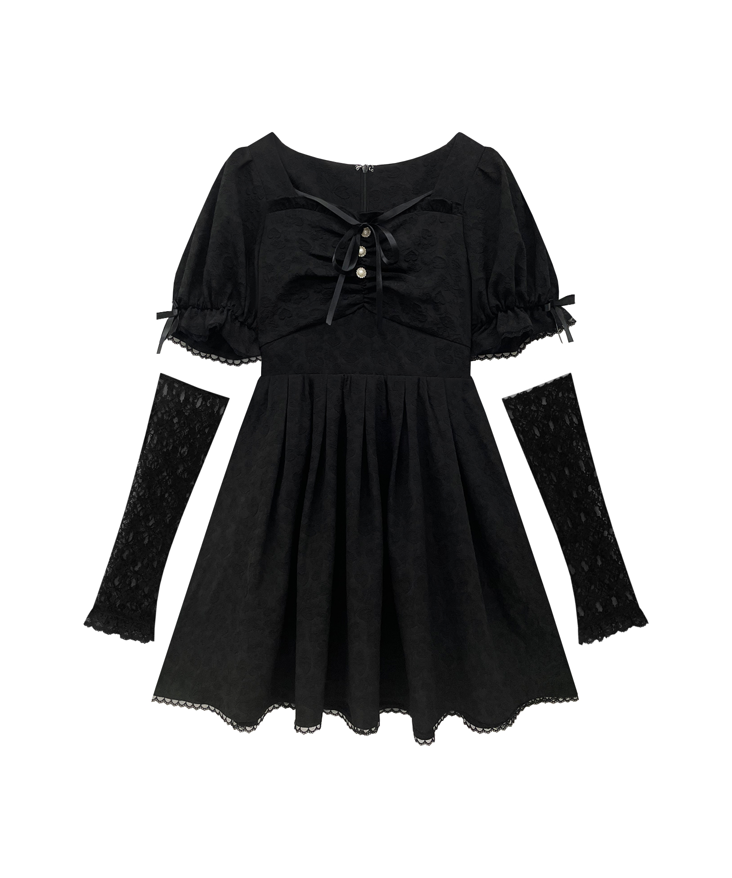 アームカバー付きスクエアネックワンピース – BUNNY APARTMENT