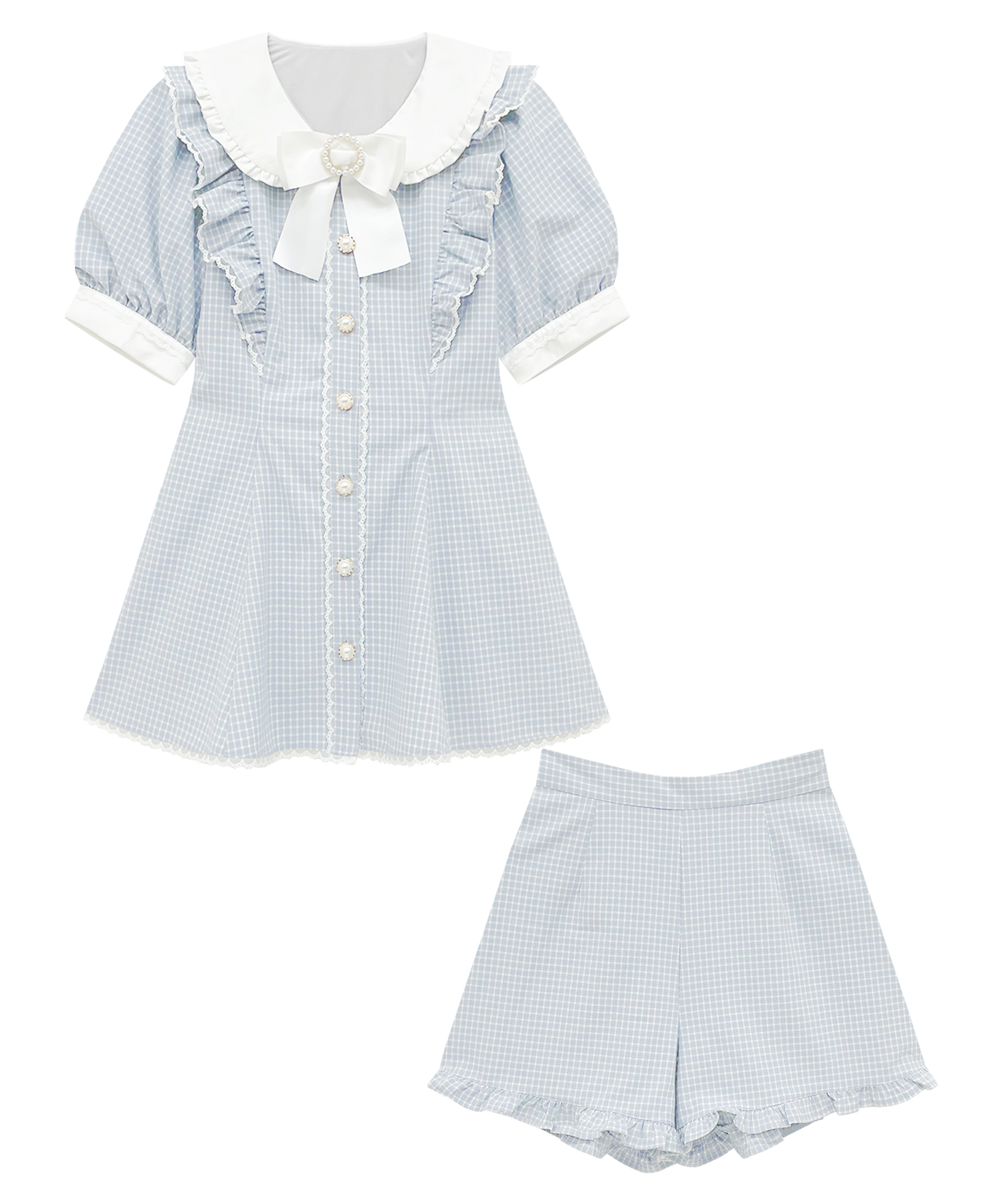 ギンガムチェックセットアップ – BUNNY APARTMENT