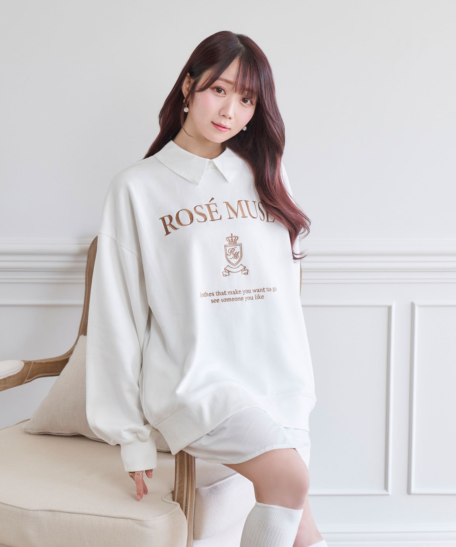 logo layered shirt sweat o/p – BUNNY APARTMENT
