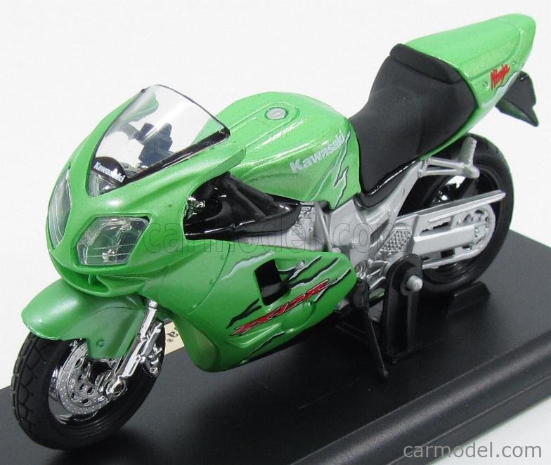 MAISTO 332G Scale 1/18 | KAWASAKI NINJA ZX-12R 2006 GREEN MET
