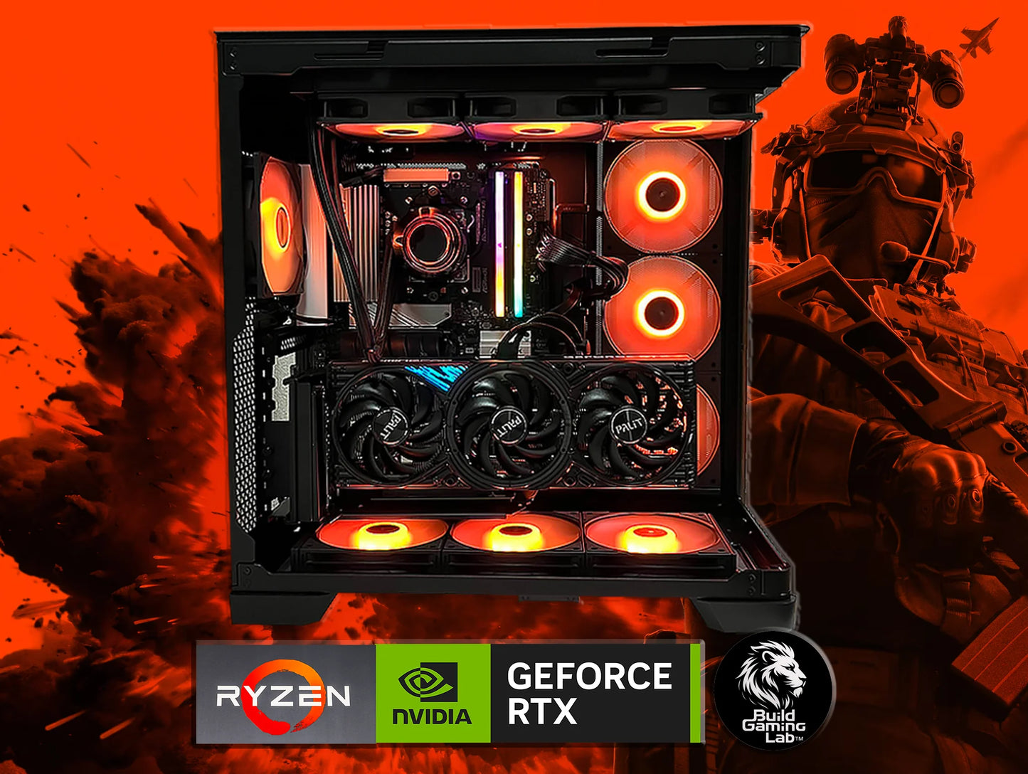 全最新ゲーム推奨モデル】Ryzen9 9950X3D RTX5090搭載ゲーミングPC 縦