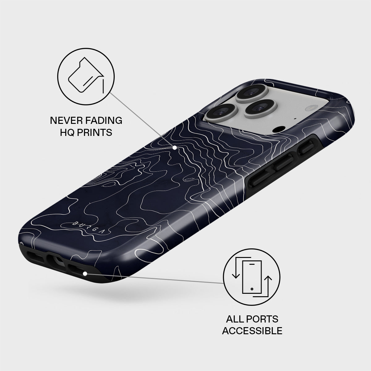 Drifting Shores - Line Art iPhone 17 Pro Case | BURGA