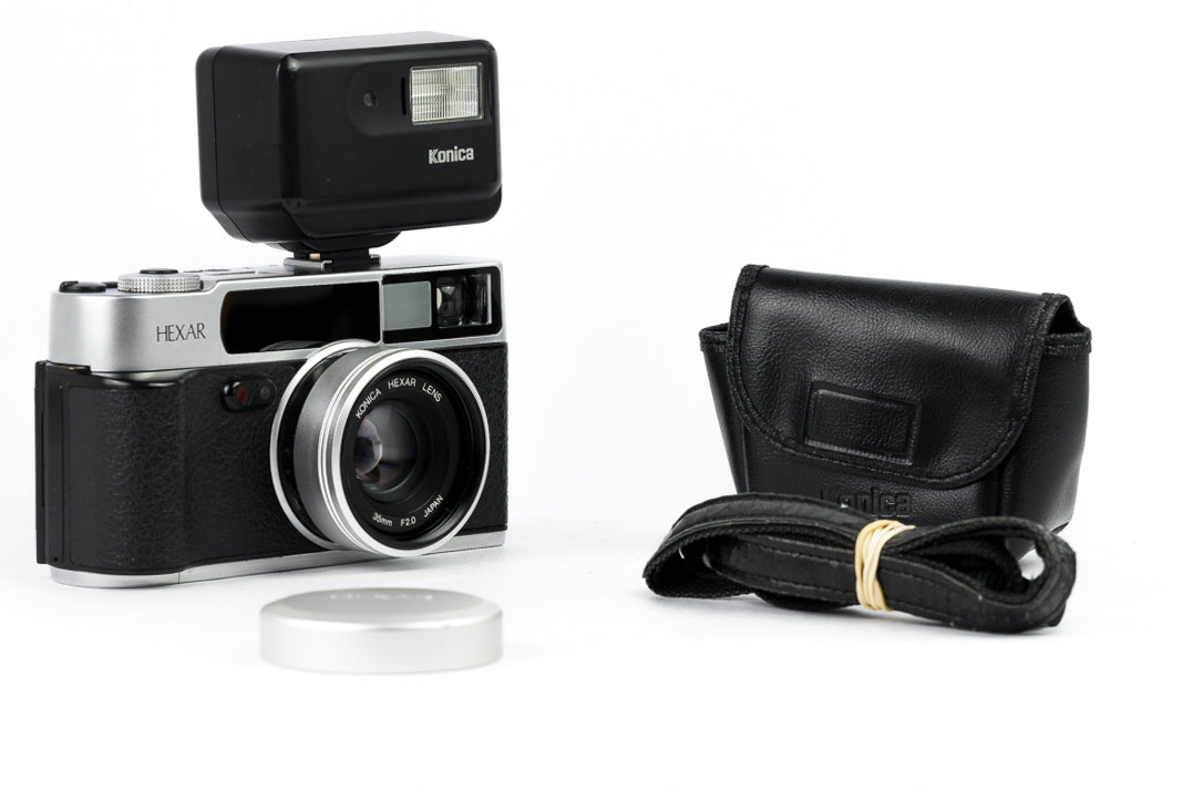 Konica Hexar AF Silver QD + HX-14 Flash + Box – BuyMoreFilm