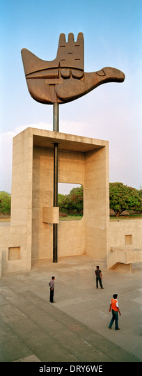 The Open Hand Monument (sculpture) by Le Corbusier, Chandigarh