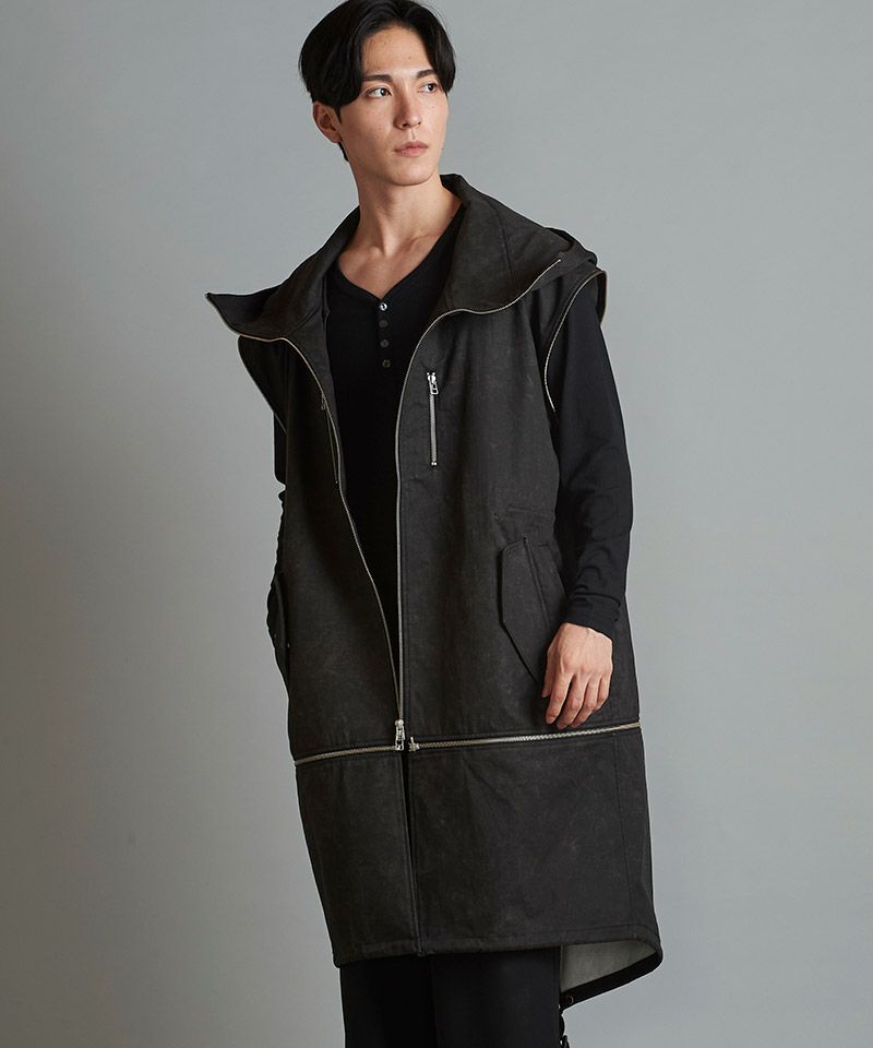 70%OFF【NO ID.(ノーアイディー)】ﾏﾙﾁｳｪｲBIGﾌｰﾄﾞﾓｯｽﾞｺｰﾄ(454006-668C