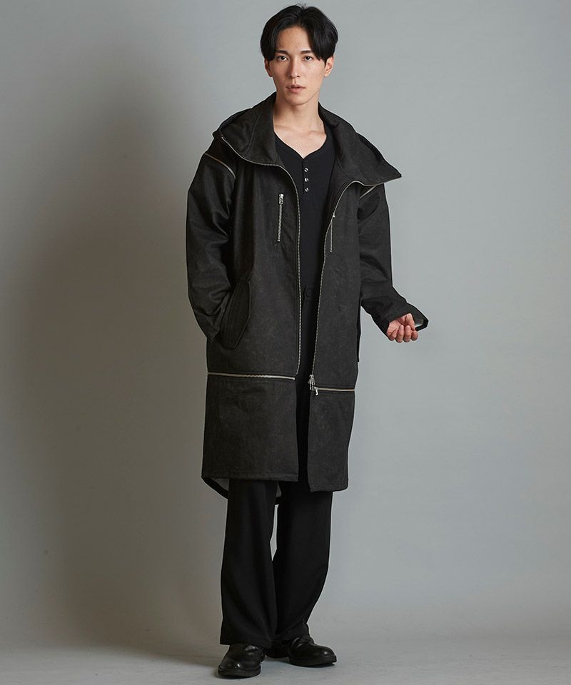 70%OFF【NO ID.(ノーアイディー)】ﾏﾙﾁｳｪｲBIGﾌｰﾄﾞﾓｯｽﾞｺｰﾄ(454006-668C