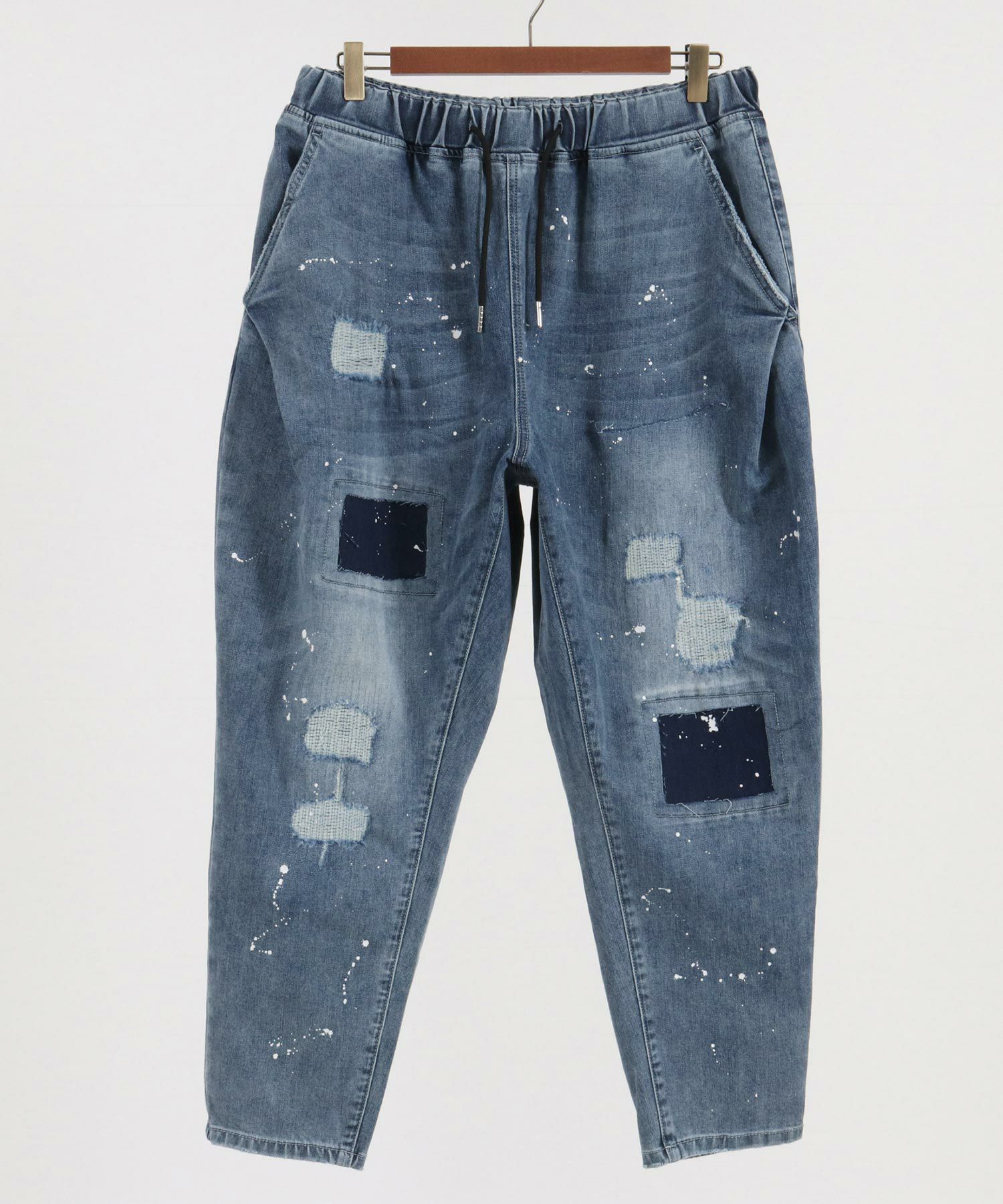 CAMBIO(カンビオ)】Distressed Balloon Silhouette Denim Pants デニム
