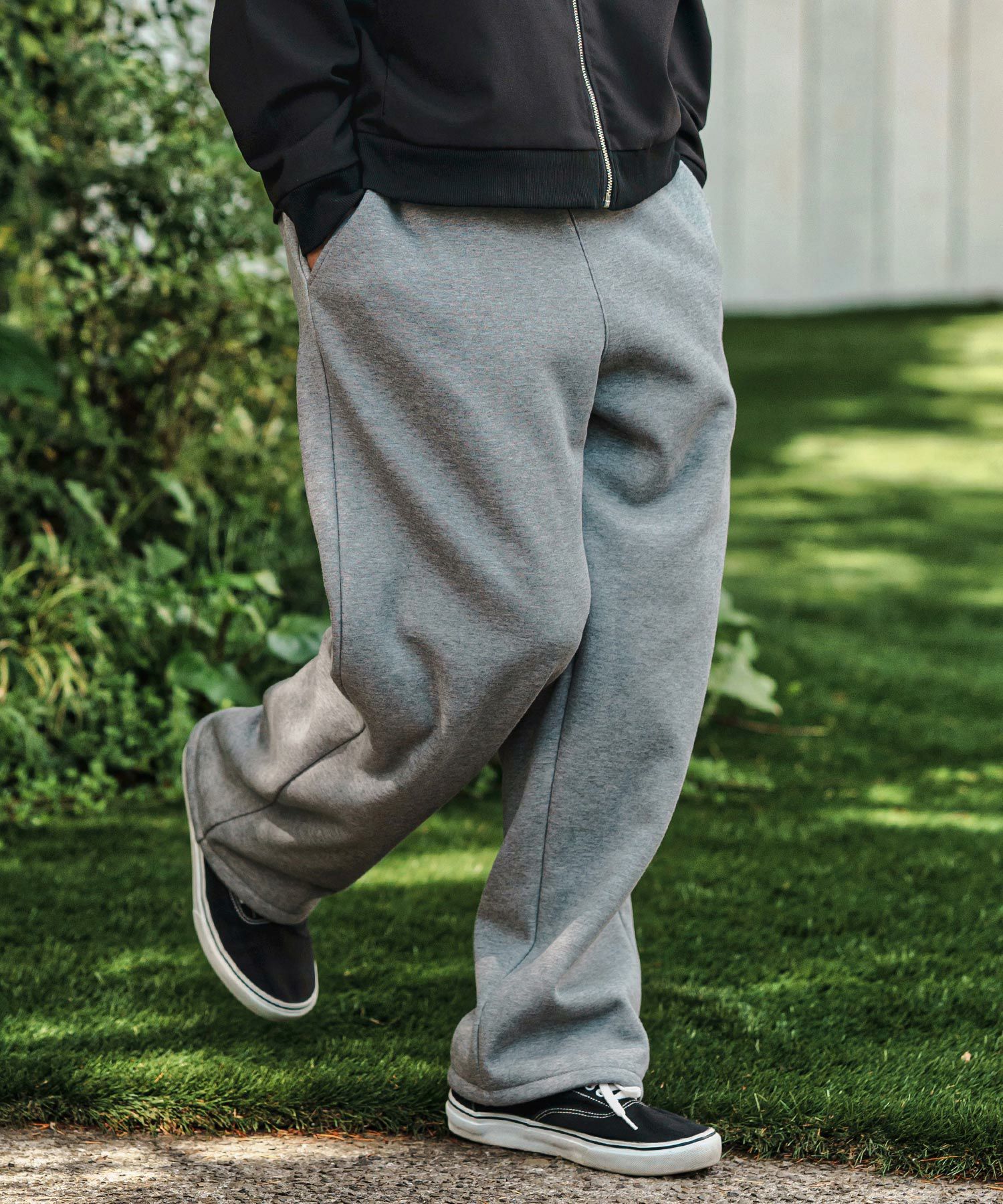 CAMBIO(カンビオ)】Lining Boa Sweat Wide Straight Pants ワイド