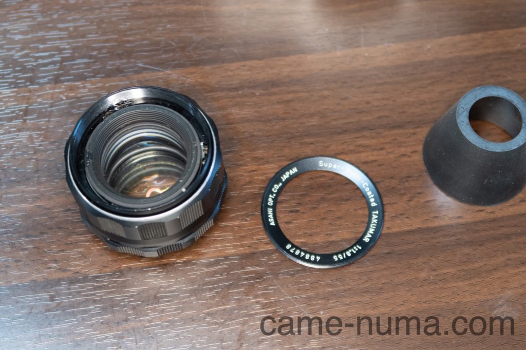Super Multi Coated Takumar55mm F1.8分解清掃 | カメヌマ