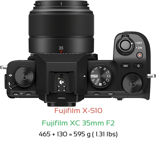 Fujifilm X-S10 Camera and Fujifilm XC 35mm F2 Lens