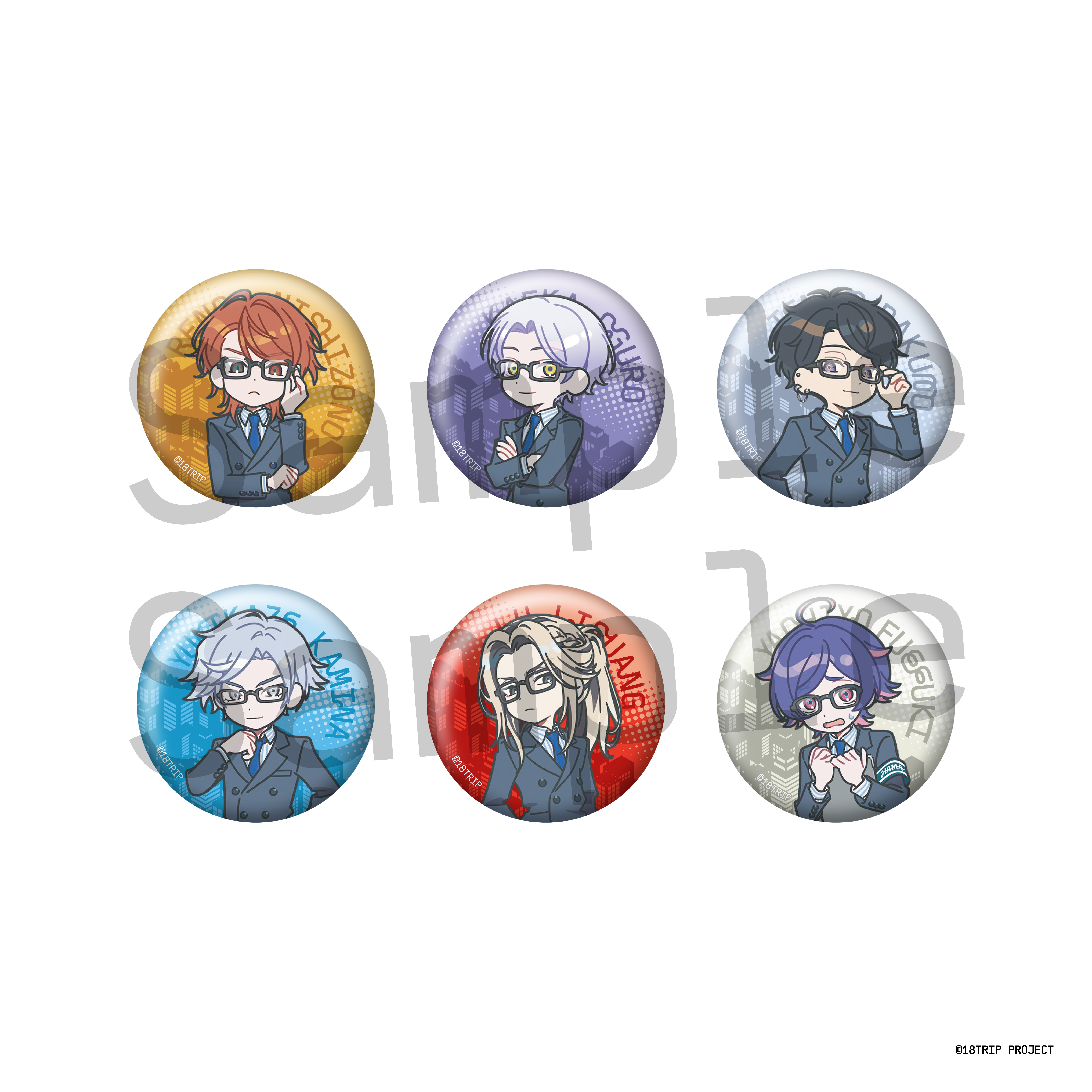 二次販売】ミニキャラ缶バッジ／朝班・昼班【ランダム12種】(18TRIP