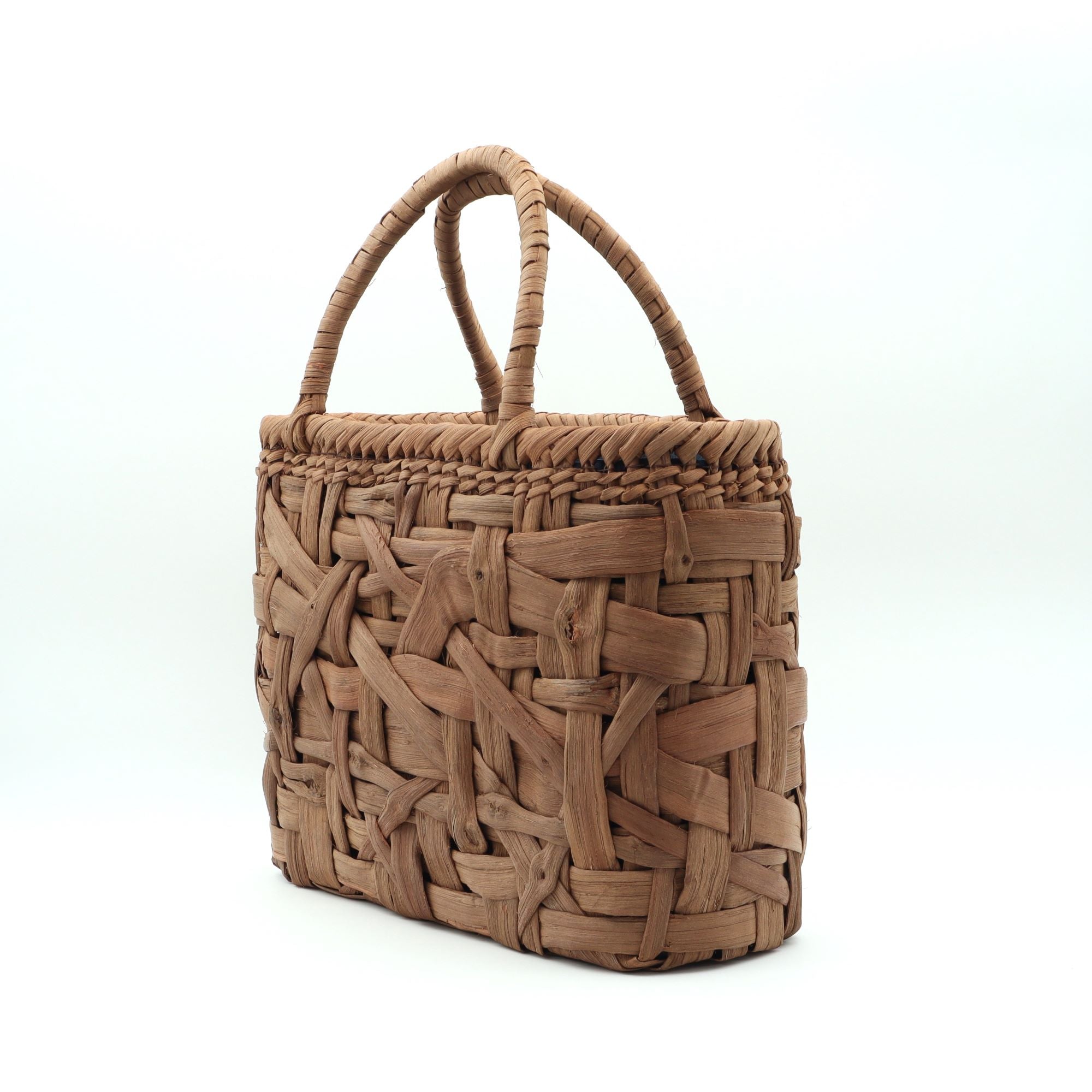 国産(長野県) 山葡萄かご 乱れ編み 国内採取 国内製作 3世代150年