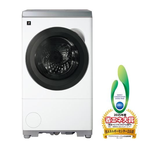 シャープ ドラム式洗濯機 左開き 洗濯12.0kg 乾燥6.0kg 幅64cm 自動お
