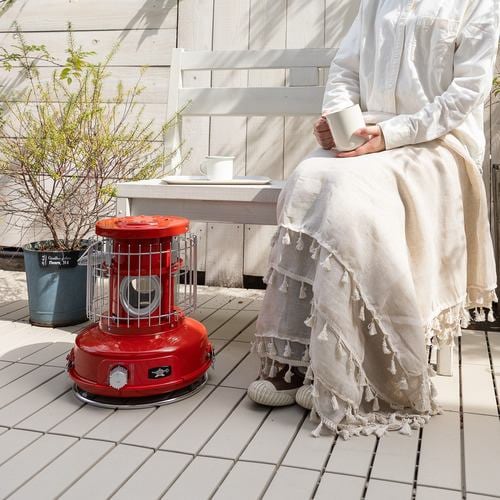 日本エーアイシー SAG-BF02C(R） ポータブルガスストーブ レッド