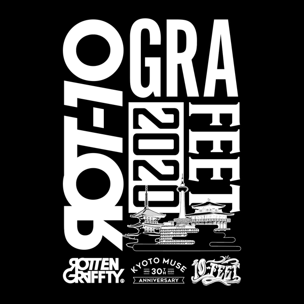 10-FEET・ROTTENGRAFFTY・KYOTO MUSE ] トリプルコラボTシャツ 《発送
