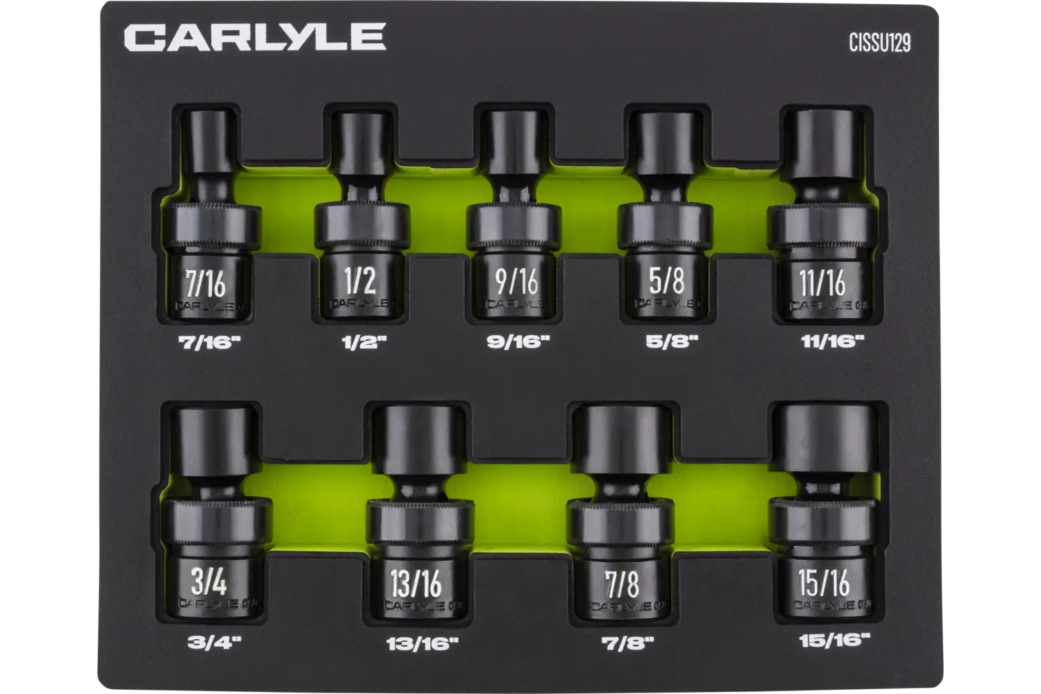 9-Piece 1/2 in. Drive Standard Depth Universal Swivel Impact