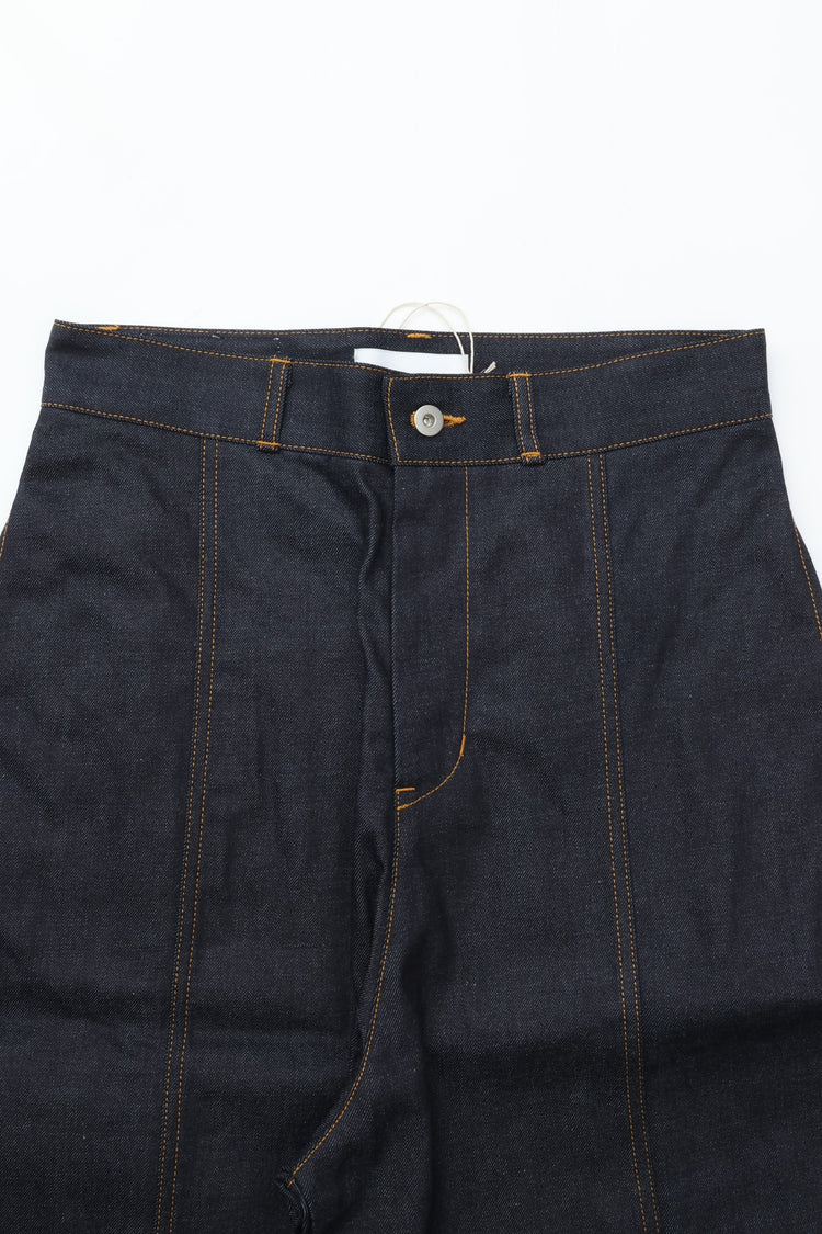sage NATION BOX PLEAT TROUSER DENIM RAW DENIM – CASDAY / キャスデイ