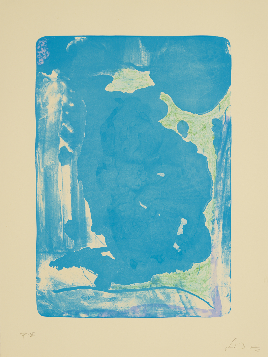 Lot 404: Helen Frankenthaler Signed Lithograph, Reflections IV